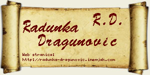 Radunka Dragunović vizit kartica